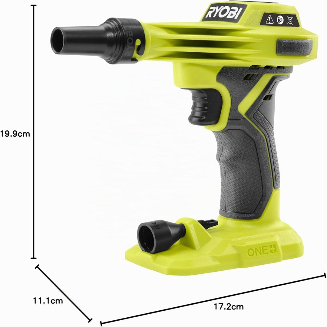 RYOBI 18 V ONE+ Akku-Luftpumpe RVI18-0, Luftstrom 250 l/min, max. Druck 0,034 bar, ohne Akku und Lad