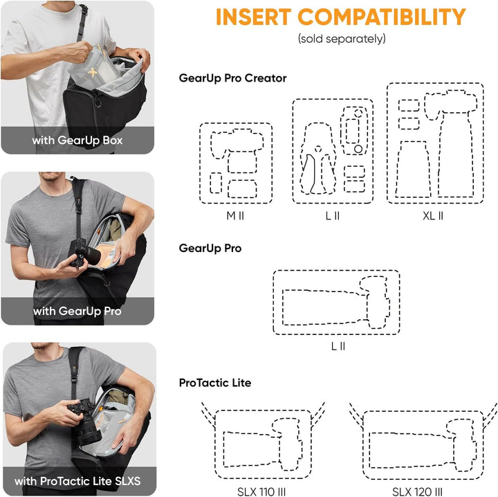 Lowepro ProTactic Lite BP 150 AW III Laptop-Rucksack, Zugriff oben u. seitlich, Profi-Kameratasche,