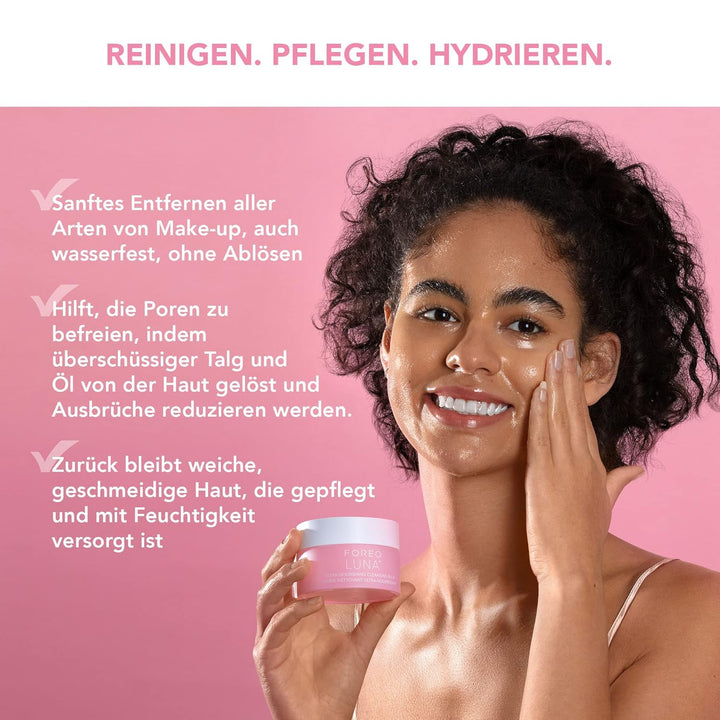 FOREO LUNA Cleansing Balm – Make-Up Entferner – Ölreiniger o. Wasser – Augen-Makeup-Entferner – Vega