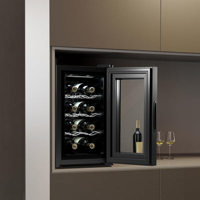 Cecotec Weinregal 8 Flaschen Bolero Grandsommelier 830 Coolcrystal, Thermoelektrische Kühlung, Tempe