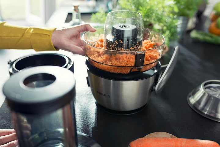 Philips Avance Collection Entsafter, Frischer Saft mit Fruchtfleisch, Sehr grosses Loch für Produkte