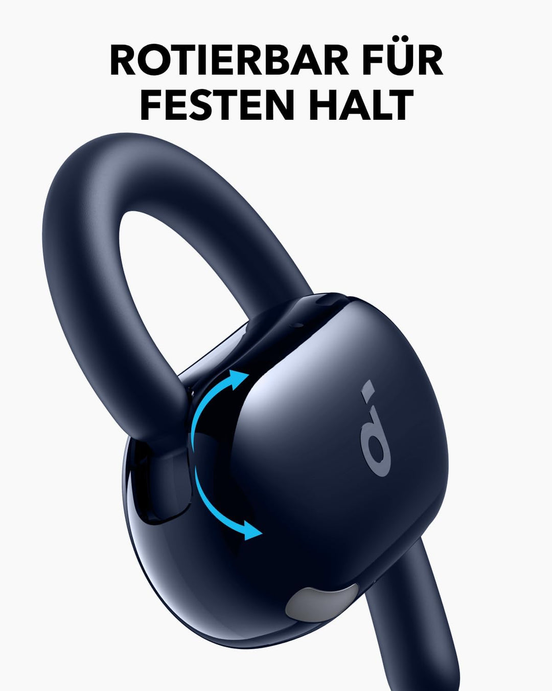 soundcore V20i von Anker Open-Ear Kopfhörer, verstellbare Ohrhaken, komfortabel, fester Halt, starke