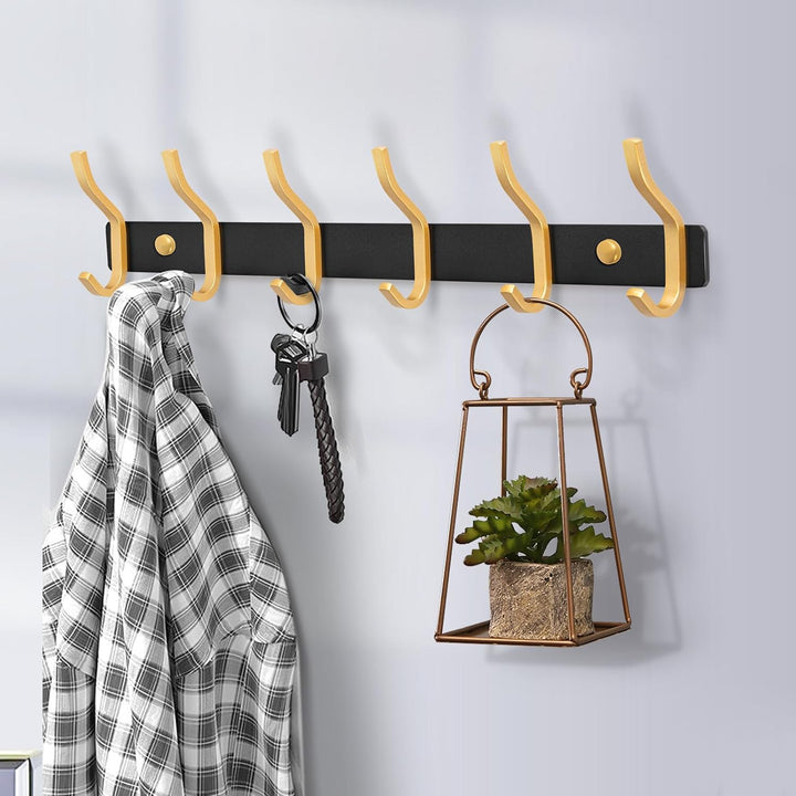 Garderobenhaken Edelstahl, Hakenleiste Kleiderhaken Wand mit 8 Haken, Garderobe Garderobenleiste Wan