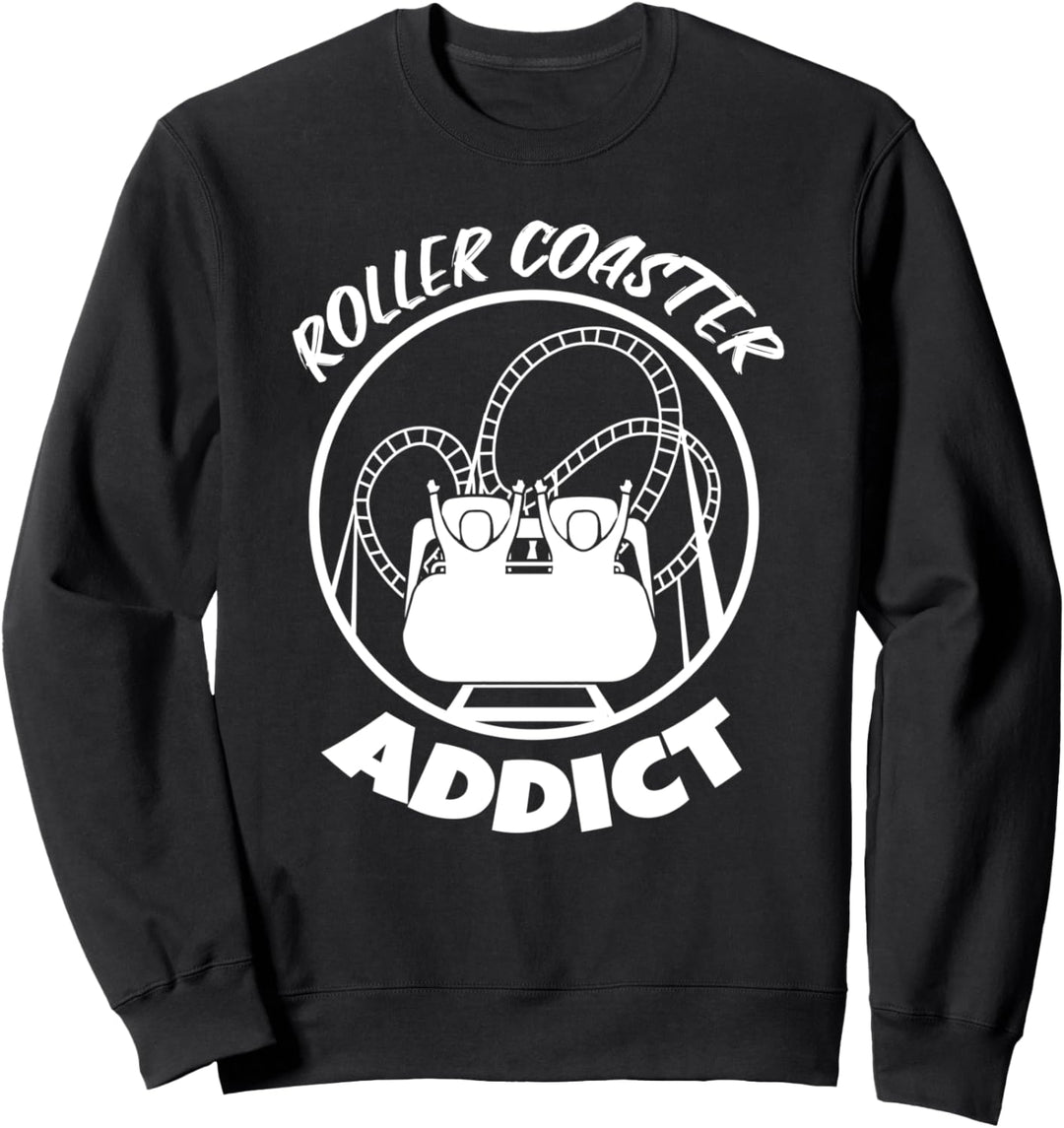 Achterbahn-Süchtiger lustiger Vergnügungspark Sweatshirt