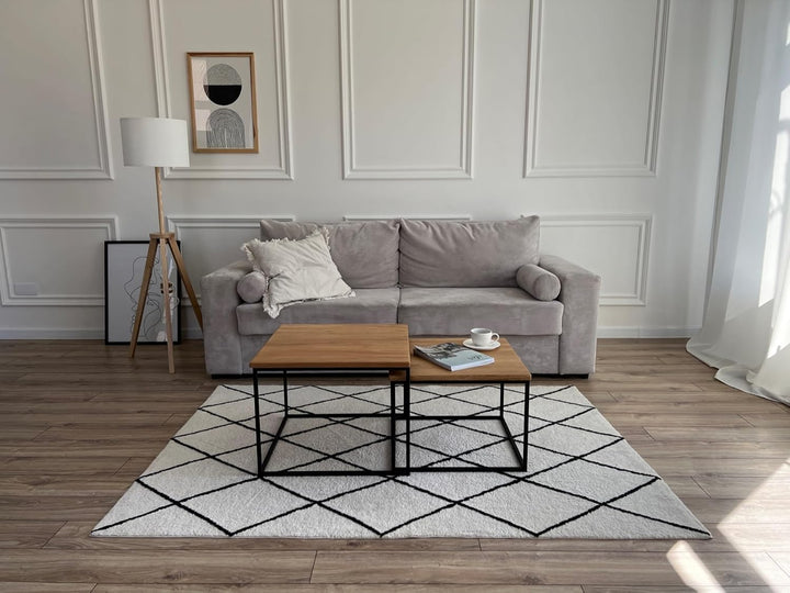 Original BestLoft® 2er-Set Couchtisch Twinsburg aus edler Eiche Industriedesign (Eiche Hell Natur +