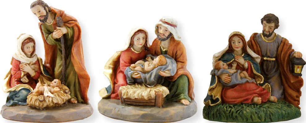 Krippenfigur Hlg. Familie, Krippenblock 3-teilig 6 cm