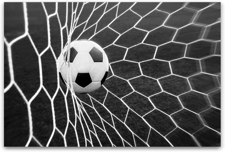 Startonight Leinwandbilder Schwarz und Weiss Fussballbälle, Doppelansicht Überraschung Modernes Deko
