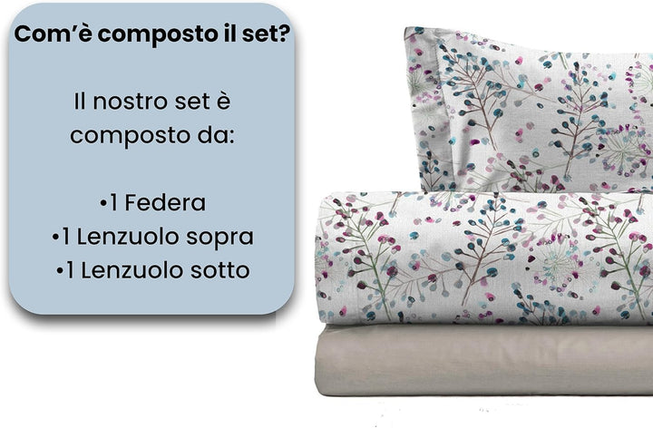 Italian Bed Linen Fantasy Bettwäsche, Flor, Kleine doppelte Flor Kleine doppelte, Flor Kleine doppel