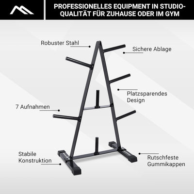 Hantelscheibenständer Premium Hantelbaum, Scheibenaufnahme: 30mm, bis 250 kg