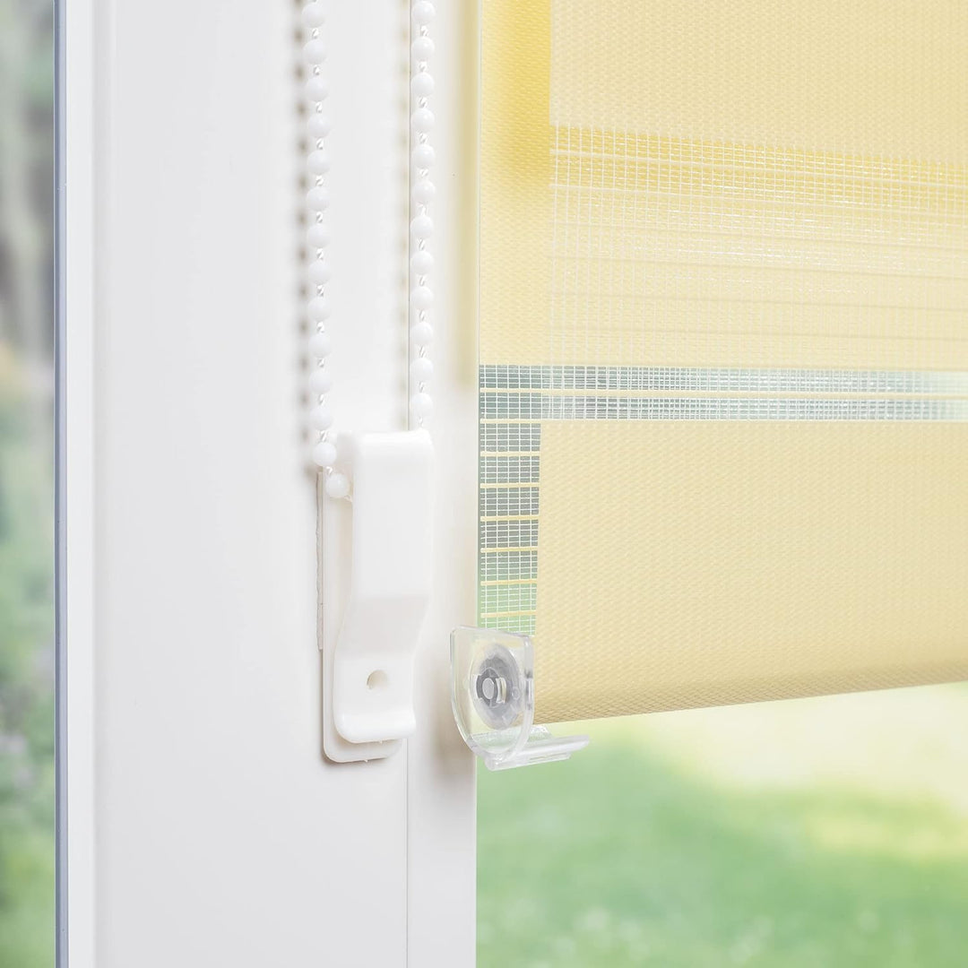 Liedeco® Duo Rollo Klemmfix - 80 x 210 cm Lemon Yellow/lichtdurchlässig/stufenlos verstellbar/leicht