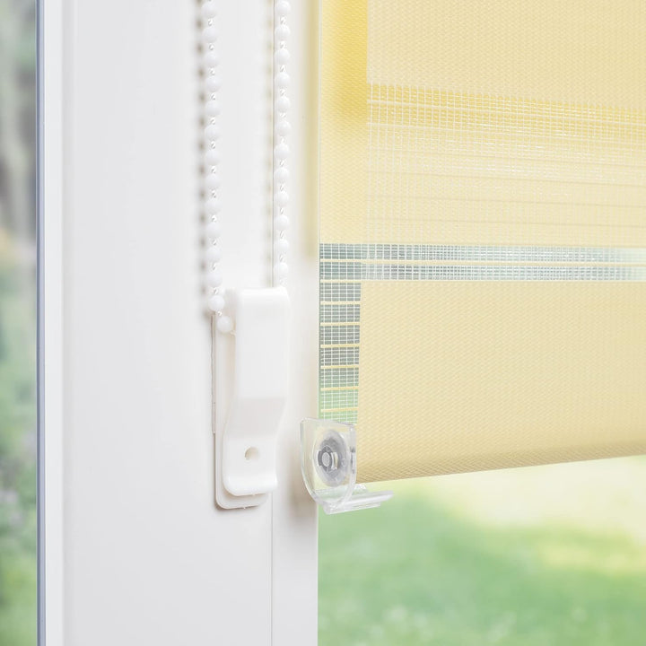Duo Rollo Klemmfix - 100 x 160 cm Lemon Yellow/lichtdurchlässig/stufenlos verstellbar/leichte Innen-
