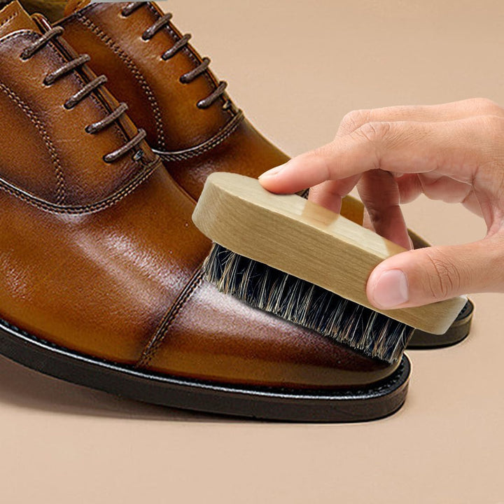 12pcs Shoe Polish & Care Kit - Leather Shoe Shine Kit with Brown Black Wax, Shoe Brushes for Polishi