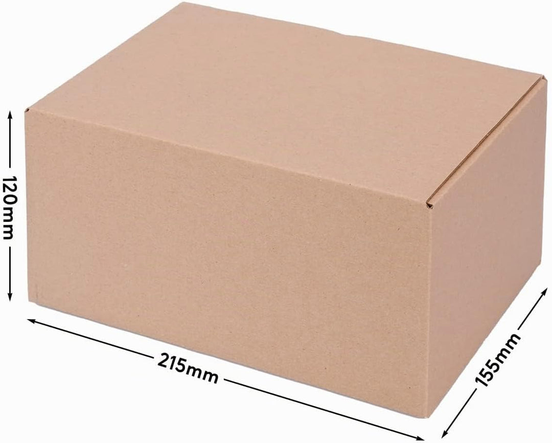 Automatik Karton - 120 Versandkartons mit selbstklebendem Deckel - Kartonagen 213 x 153 x 109 mm - V