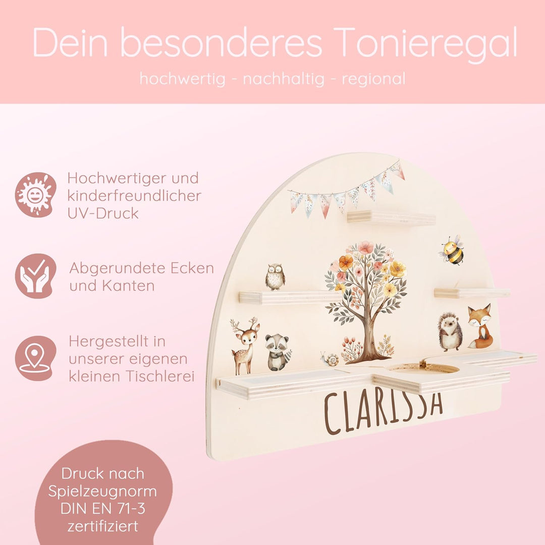Bärenfreunde personalisiertes Tonie Regal für Kinderzimmer - Magnetisches Toniebox Regal für Toniebo