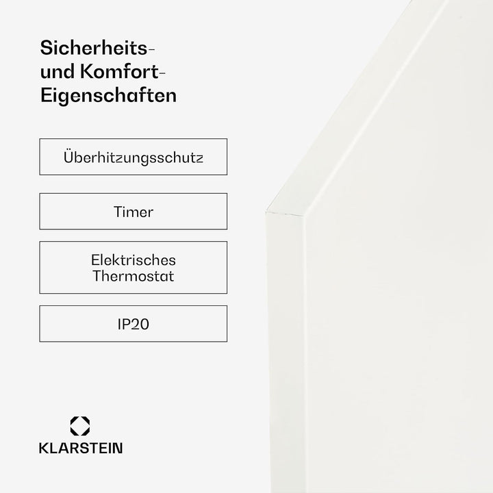 Klarstein Infrarotheizung mit Thermostat, 580 Watt Elektroheizung, Bild-Infrarotheizung zur Wandmont