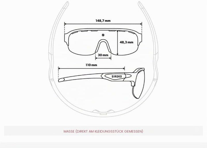 SIROKO Polarisierte K3 Fahrradbrille Herren und Damen Ultraleicht Antifog-Brillenglas, K3 California