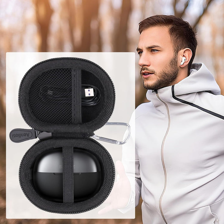 Aenllosi für SHOKZ OpenDots ONE Open-Ear-Kopfhörer, Hartschalen-Reiseetui zum Schutz, Clip-On-Ohrhör