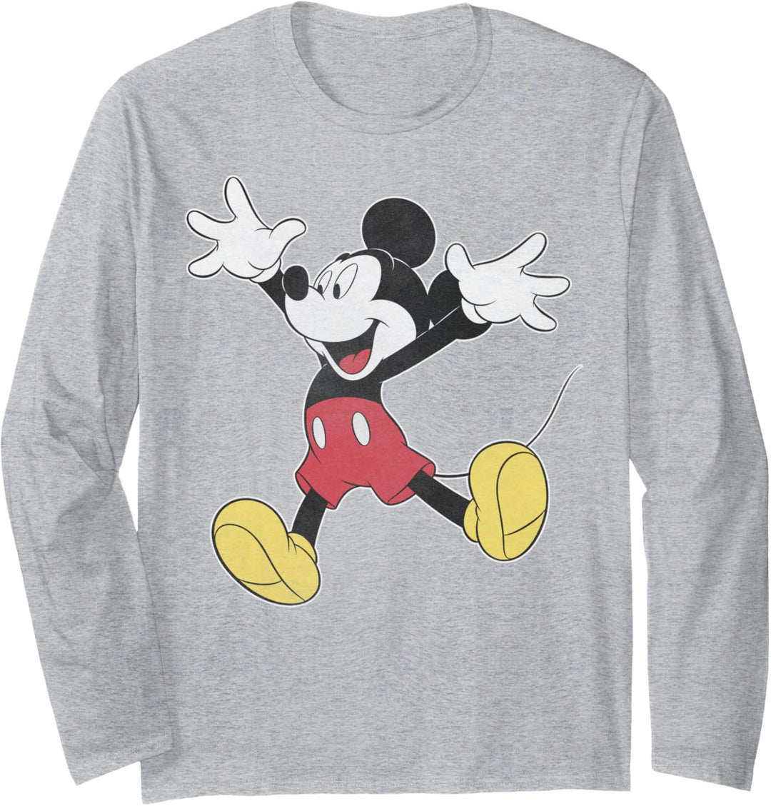 Disney Mickey Mouse Jumping for Joy Portrait Langarmshirt