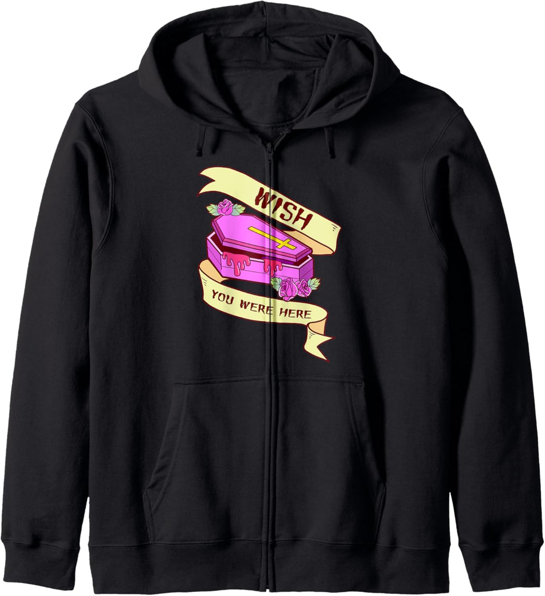 You Were Here Pastel Goth Coffin Kapuzenjacke