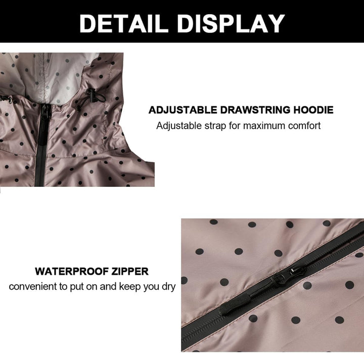 Regenponcho Damen/Herren Outdoor Jacket – Wasserdicht, Leicht & Packbar für Wandern, Camping Mit Kap