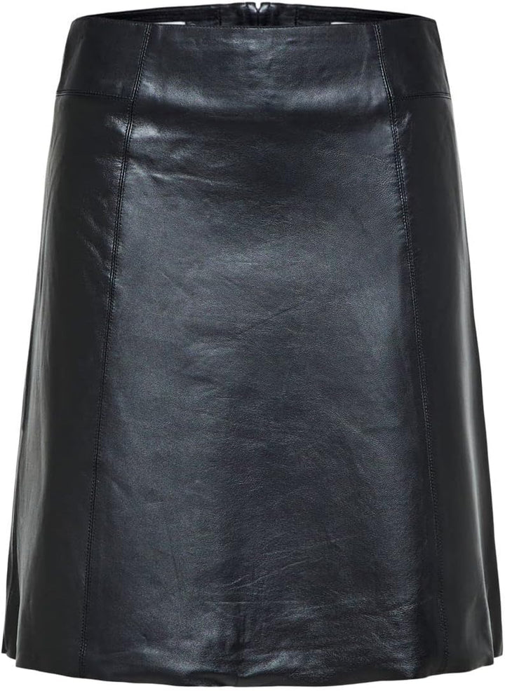 Selected Femme Female Lederrock Mini 42 Schwarz, 42 Schwarz