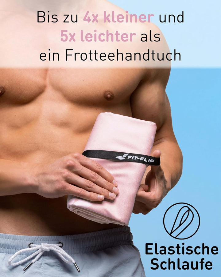Fit-Flip Strandtuch XXL aus Mikrofaser - leicht und schnelltrocknend - 100% recyceltes Strandhandtuc