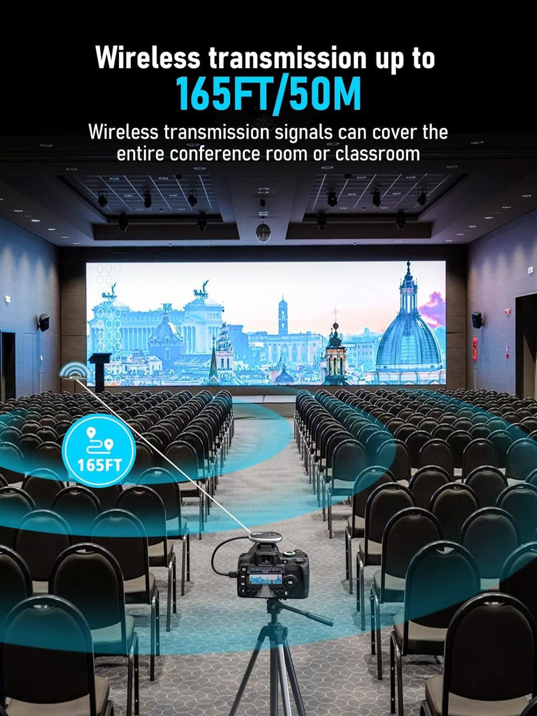 Lemorele Wireless HDMI Transmitter and Receiver,5G HDMI VGA Funkübertragung Unterstützt 8 TXs zu 1RX