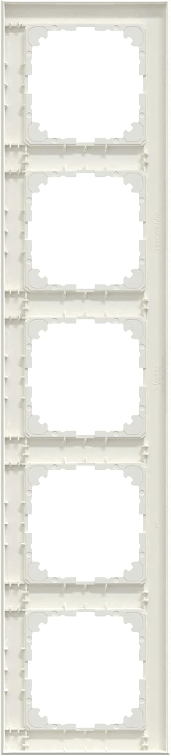Schneider Electric Merten MEG4050-3619 M-Pure Rahmen 5-fach für Steckdosen und Schalter, polarweiss