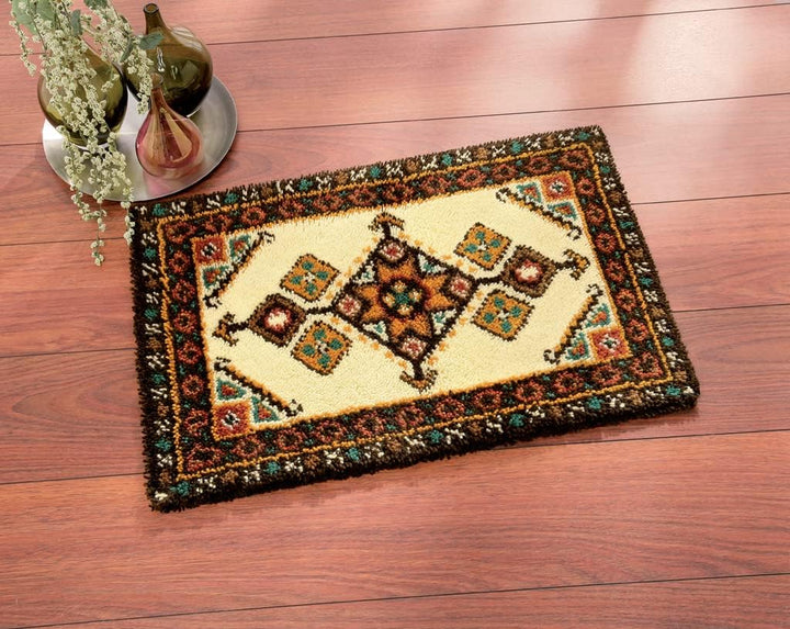 Vervaco Knüpfteppich mit Knüpfhaken, Multi Colored