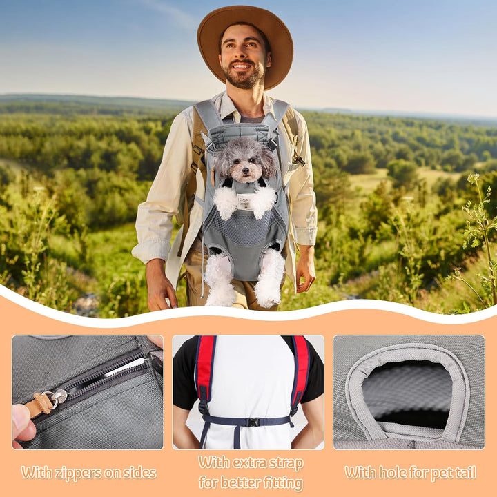 Hundetragerucksack, Haustier-Fronttragerucksack, Beine, Brusttrage für kleine, mittelgrosse Hunde, f