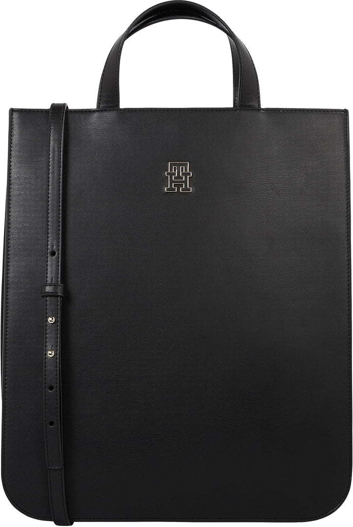 Tommy Hilfiger Damen Tote Bag Tasche Kunstleder Einheitsgrösse Schwarz, Einheitsgrösse Schwarz