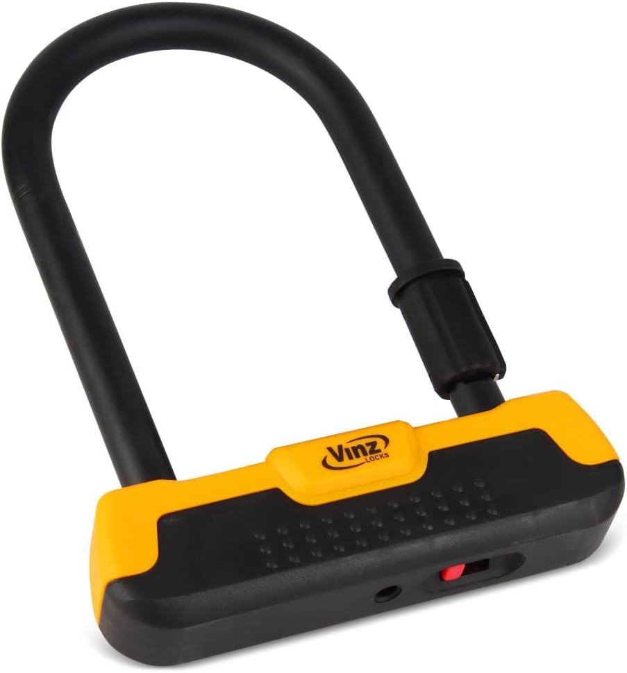 VINZ Maipo Fahrradschloss ø16mm | Bügelschloss mit 1,5m Schlaufenkabel für Fahrrad Mountainbike E-Bi