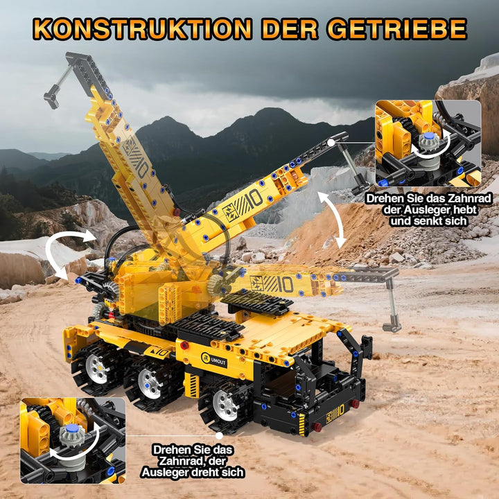 Technic Roboter Bauspielzeug Bausatz, 535PCS 5-IN-1 RC Roboter und Auto, Ferngesteuert und App Robot