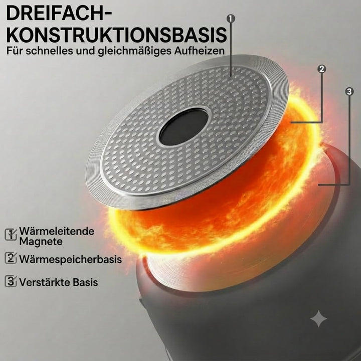 Royal Swiss® Kochtopf aus Aluminiumguss, Ø 32 cm - 9.5 Liter Gussaluminium mit Marmor-Antihaftbeschi