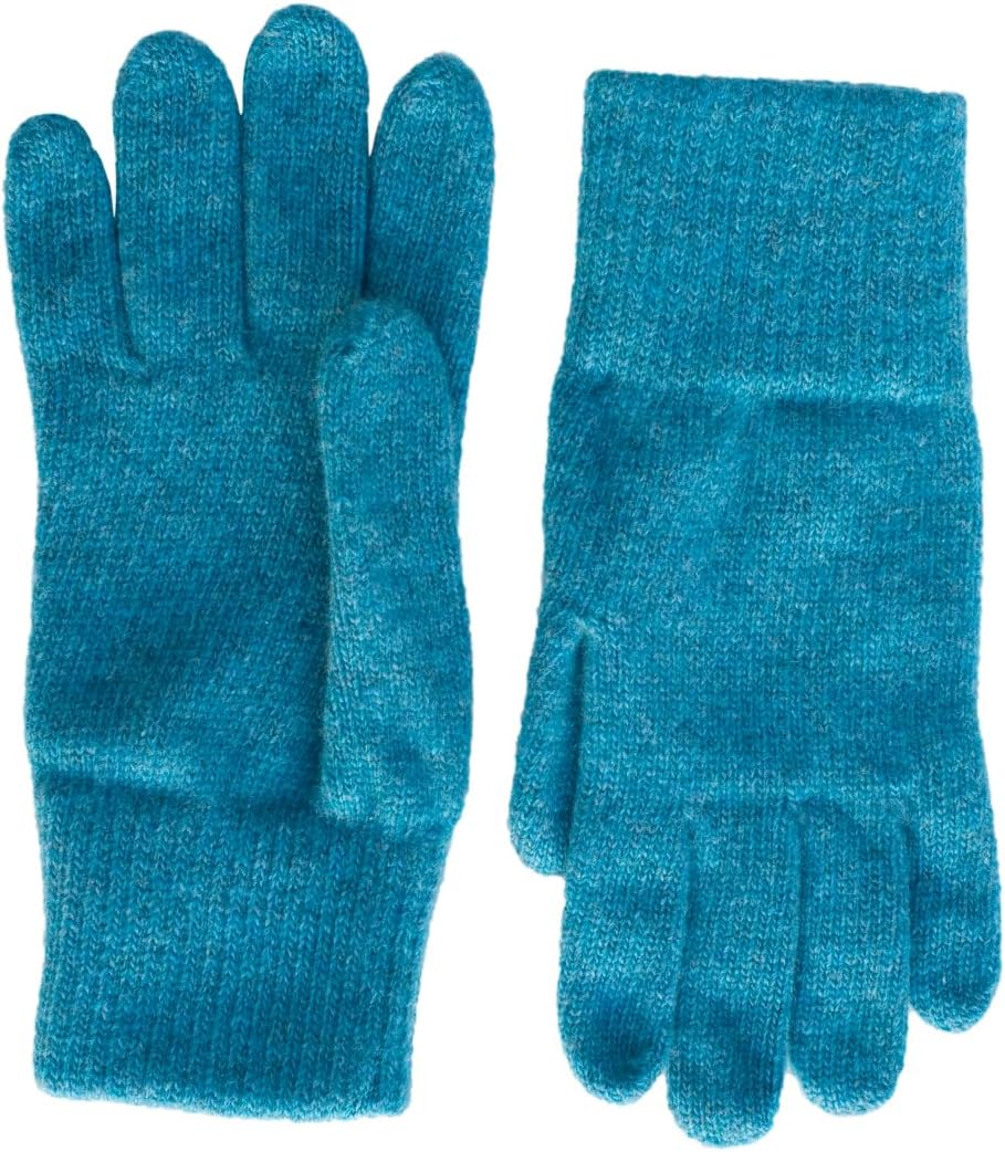 FosterNatur, Merino Damen Wollhandschuhe/Fingerhandschuhe, 100% Wolle Merino extrafein 8 Türkis, 8 T