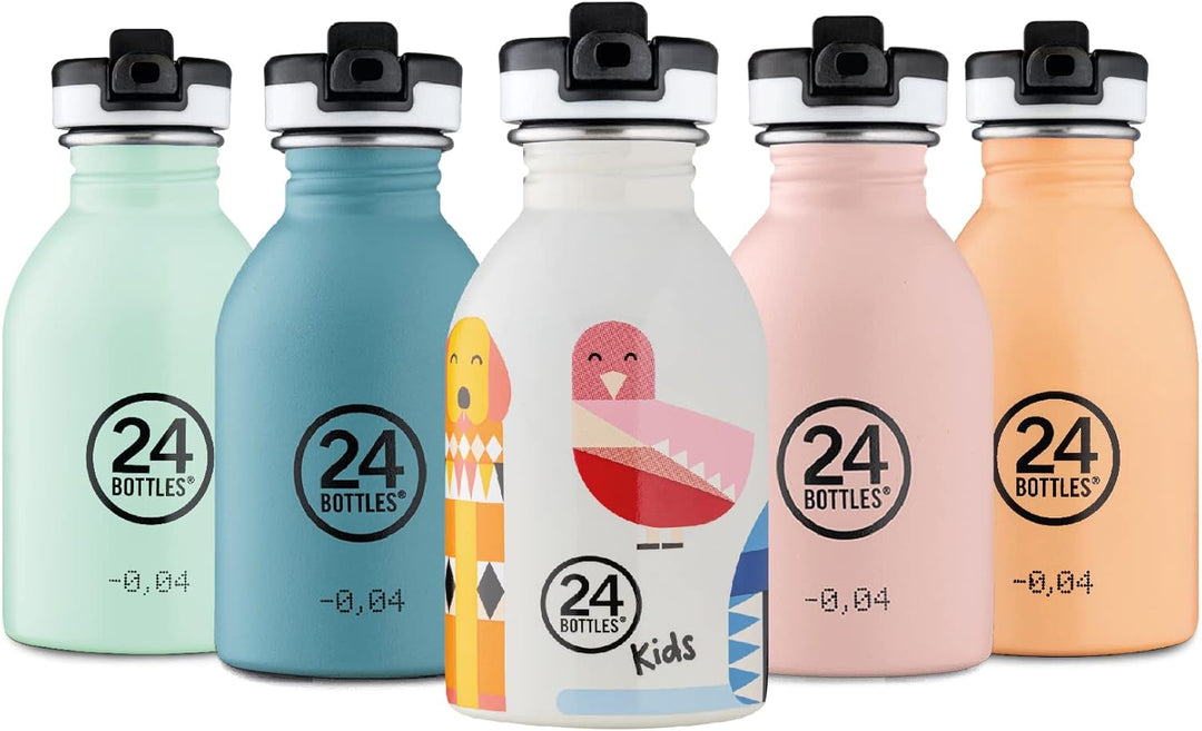 24Bottles Kids Bottle Trinkflasche für Kinder, Grundschule und Kindergarten, 250 ml, Flasche mit Ver