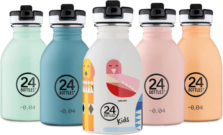 24Bottles Kids Bottle Trinkflasche für Kinder, Grundschule und Kindergarten, 250 ml, Flasche mit Ver