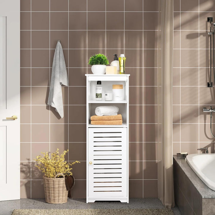 Wasserdichter Badezimmerschrank, weisser Boden, stehender Aufbewahrungsschrank, Heimaufbewahrung, Mö