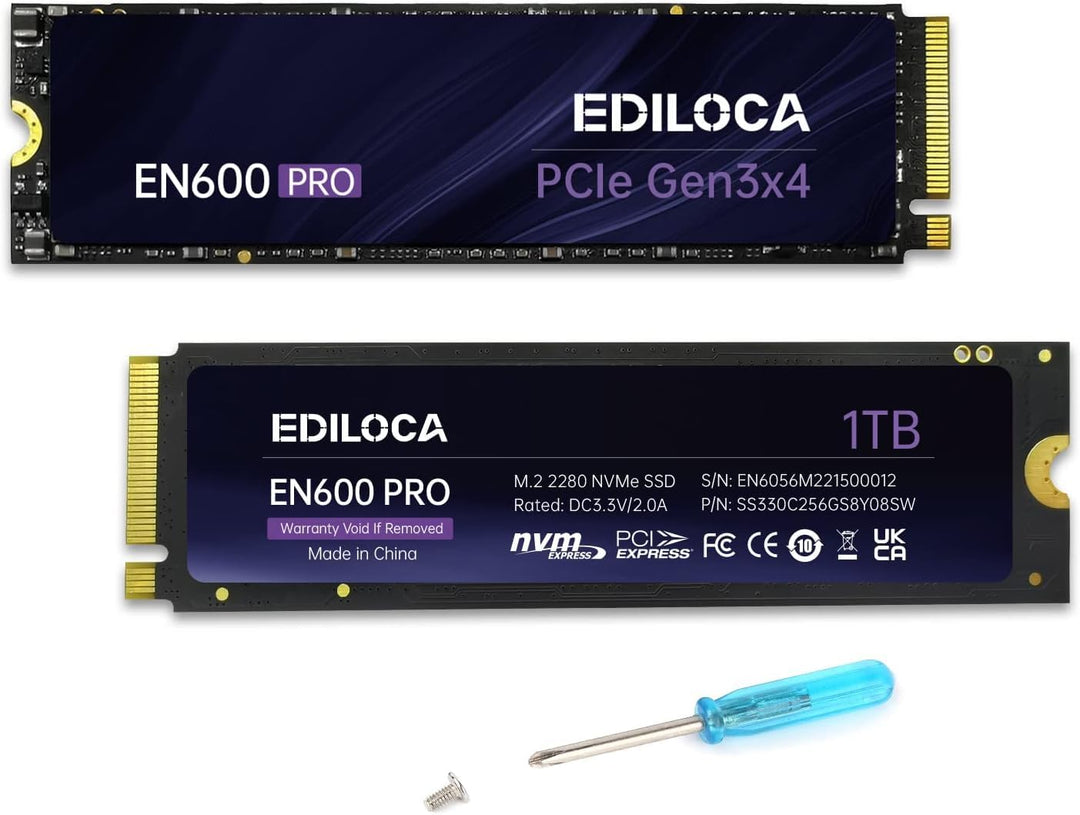 EN600 PRO Interne SSD 1 TB PCle 3.0x4, NVMe M.2 2280, bis zu 3500 MB/s, Internes Solid State Drive,