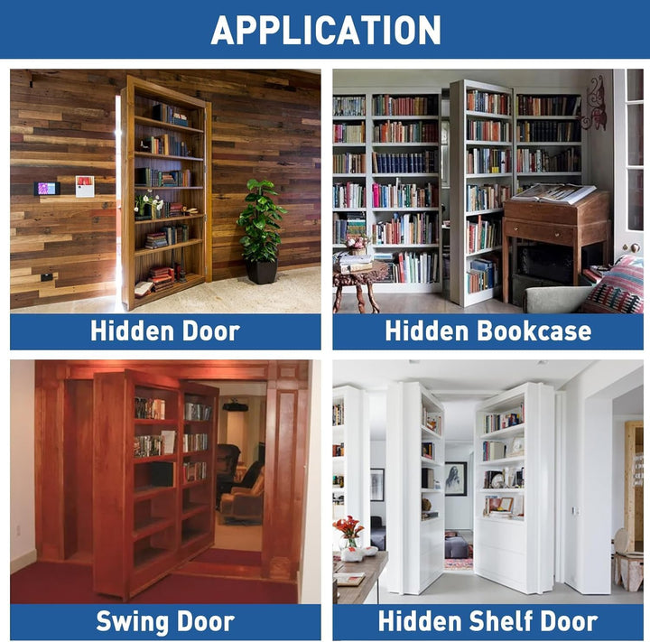 TamBee Pivot Hinge Verstecktes Türscharnier für Geheimtüren, Geheimtürscharniere, Drehscharniere für