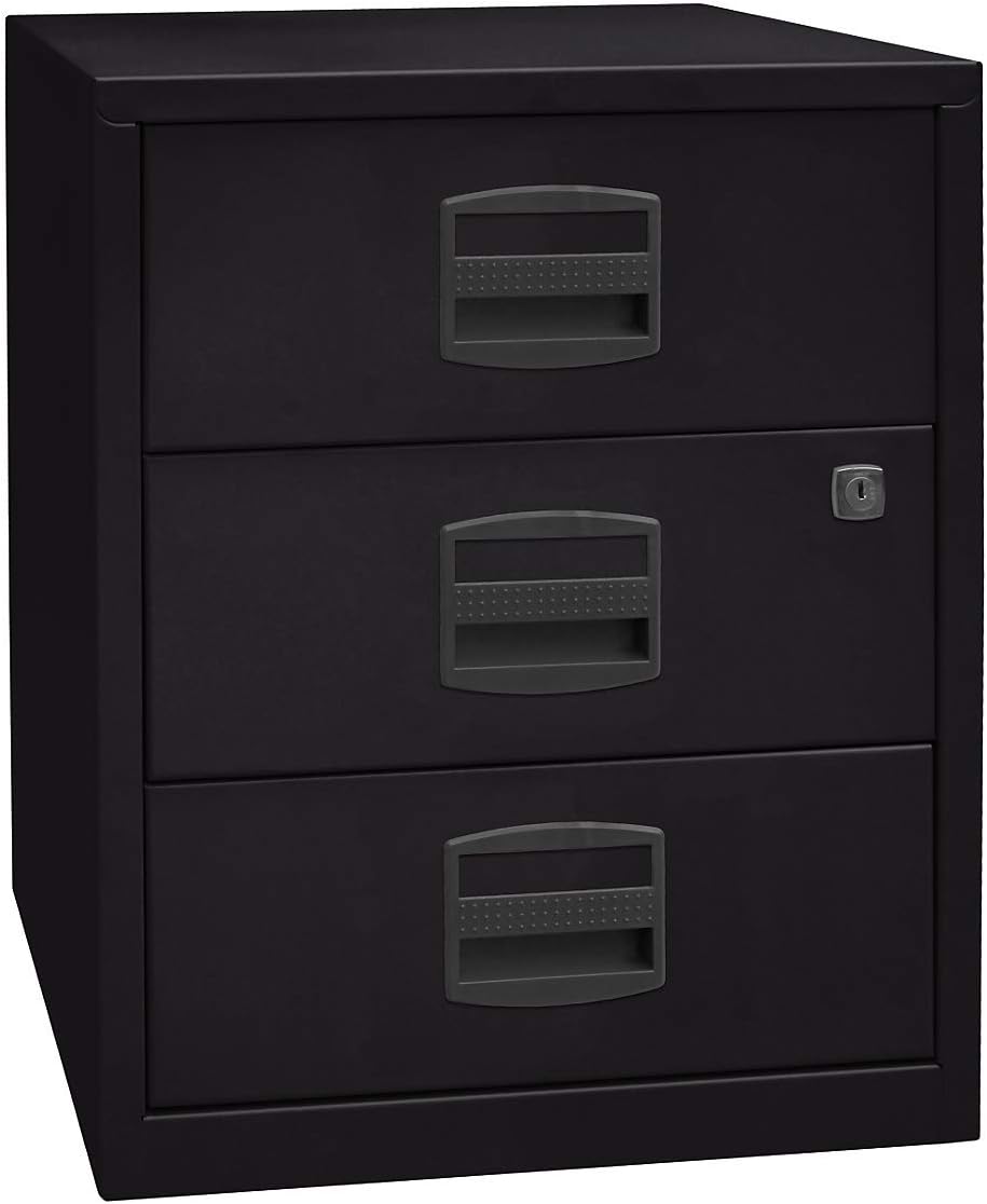 Bisley Home mobiler Beistellschrank PFA, 3 Universalschubladen, Metall, 645 Lichtgrau, 40 x 41.3 x 5
