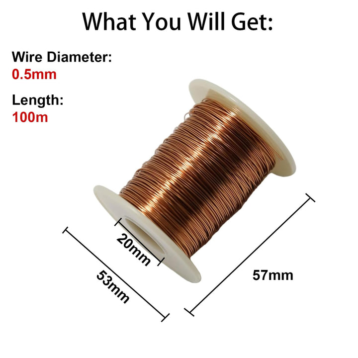 Kupferlackdraht,Lackdraht,Kupferdraht Isoliert,Kupferspule,Kupferlackdraht 0,8mm,100m