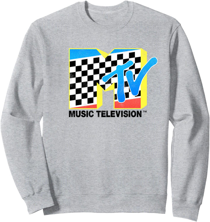 MTV Offset Checkered MTV Logo Sweatshirt