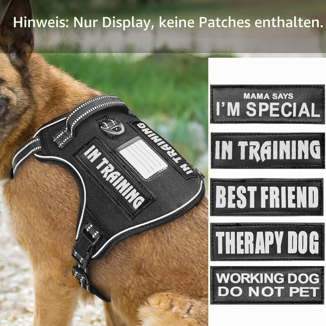 HEELE Hundegeschirr, Metall Taktisches Geschirr, Taktische Hundeweste, Service Hundegeschirr, MOLLE