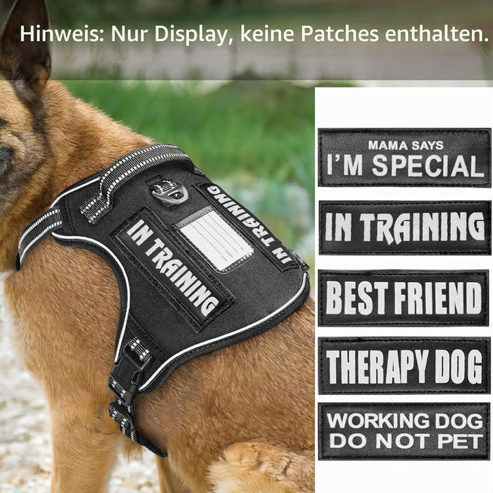 HEELE Hundegeschirr, Metall Taktisches Geschirr, Taktische Hundeweste, Service Hundegeschirr, MOLLE