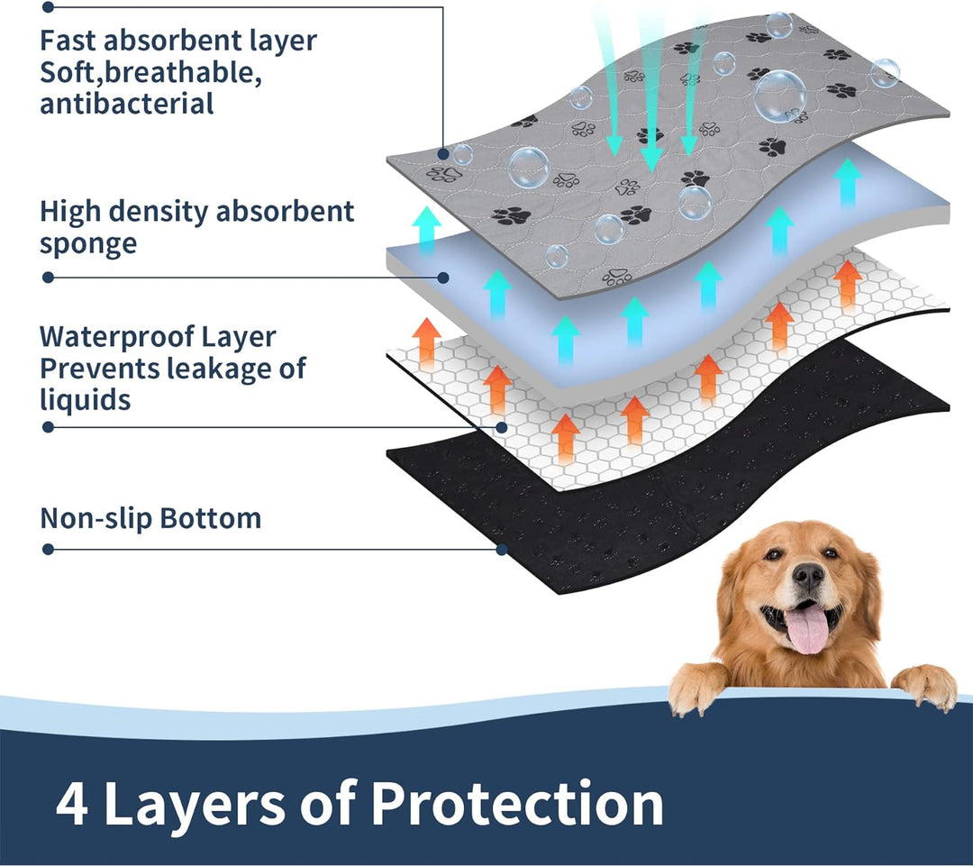 2 Stück 60X40cm Pipi Pads für Meerschweinchen，Waschbare und Wiederverwendbare Pipi Pads für Haustier