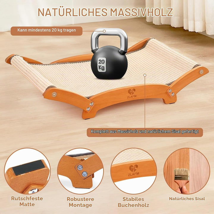 Sisal Kratzmatte Katze Bett, Extra gross Kratzpappe für Katzen, Fussmatte Sisalmatte Kratzpads für K