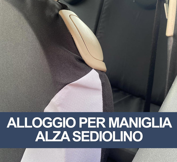 Auto Accessori Lupex Autositzbezüge kompatibel mit Cinquecento 500, hergestellt in Italien, Polyeste