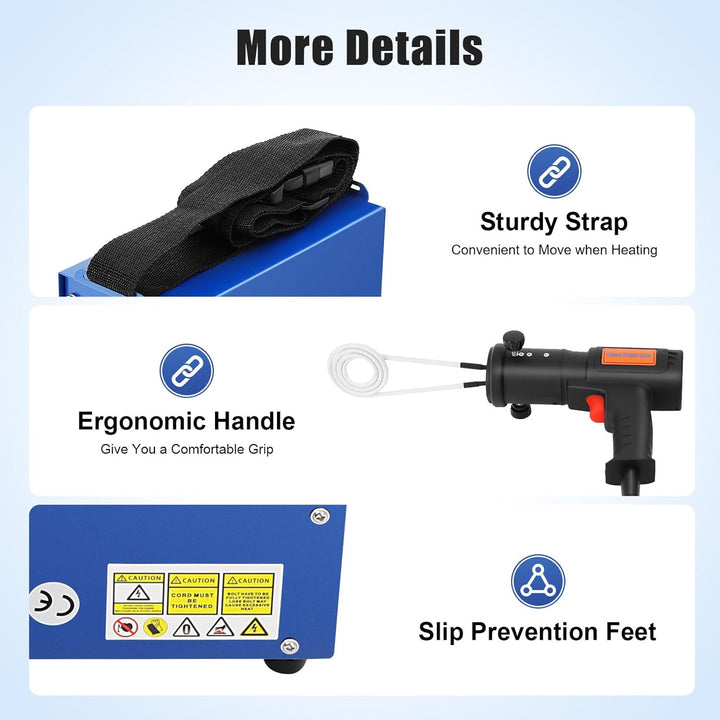 1.5KW Induktionswärmer kfz mit 4 Heizspulen Magnetische Induktionsheizgerät Set Maximale Heiztempera