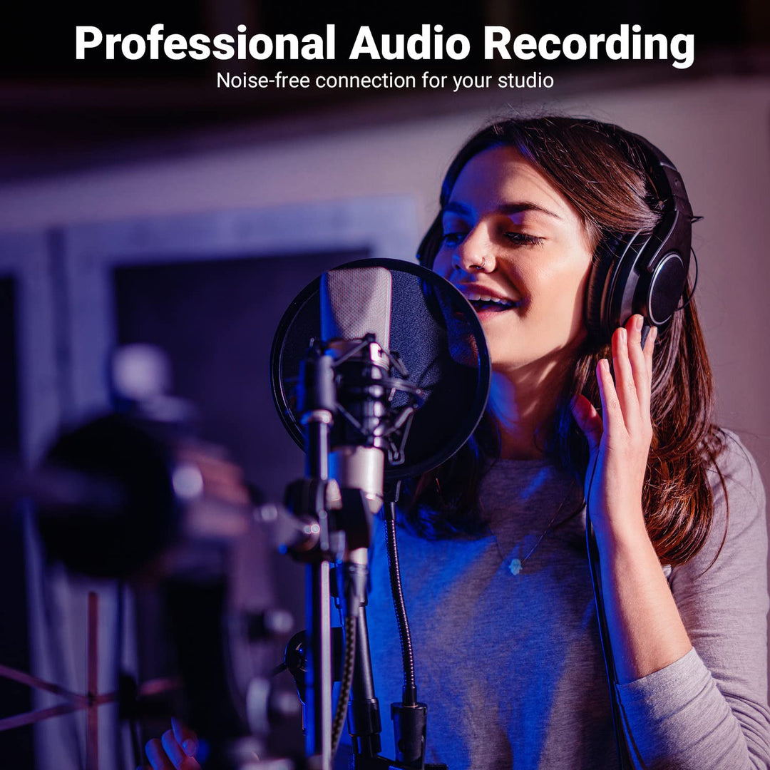 deleyCON 10m Mikrofonkabel XLR Stecker auf XLR Buchse Kabel (Studio Qualität, OFC Kupfer) - für Mikr